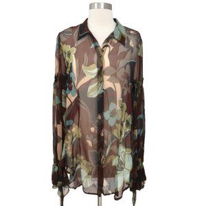 RAER RA-RE floral print georgette top NWT IT 48 US 10 Ra-Er